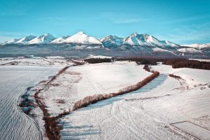 Dron - zimný záber